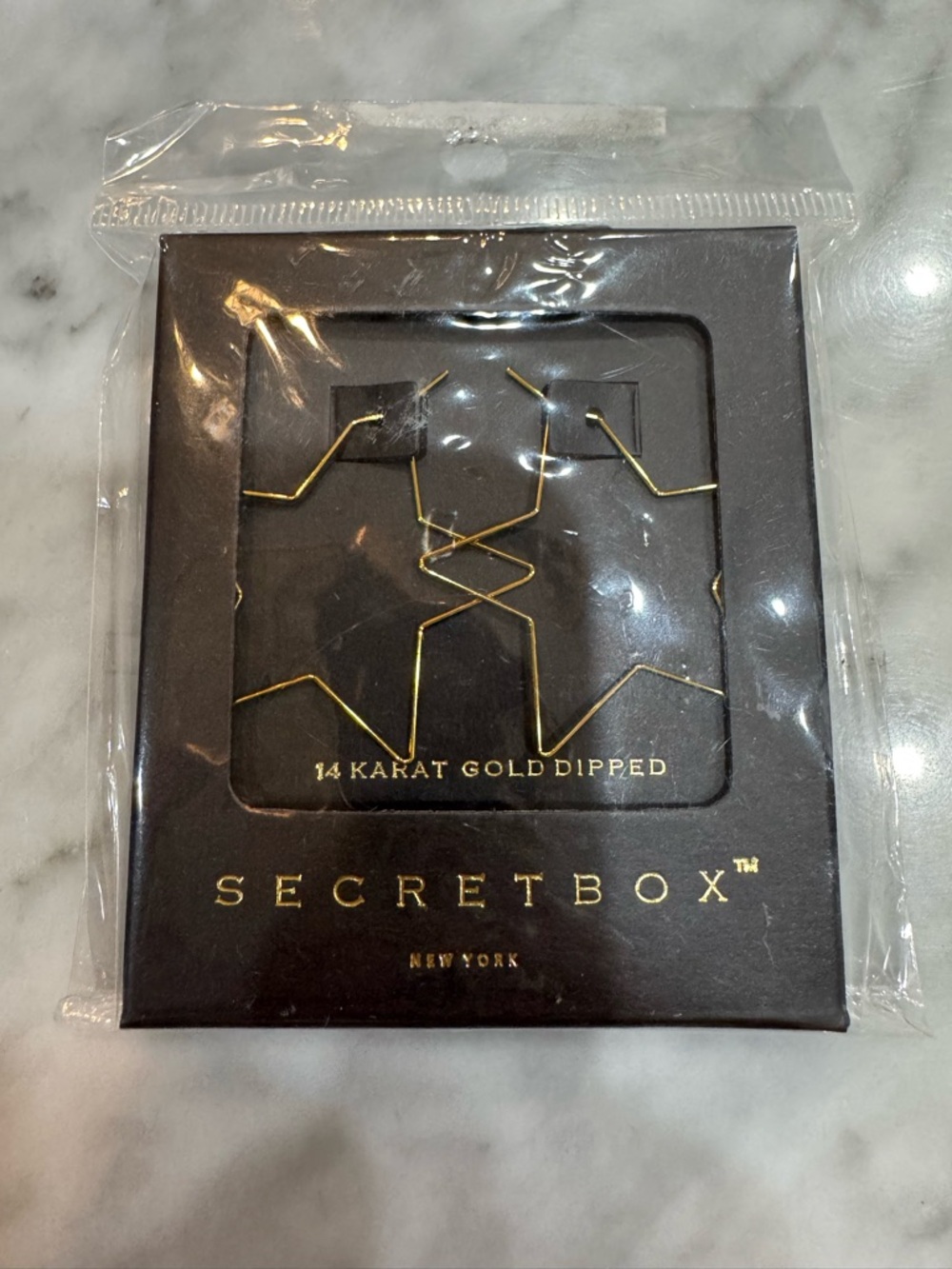 Secret Box 14K Gold Dipped Star Earrings